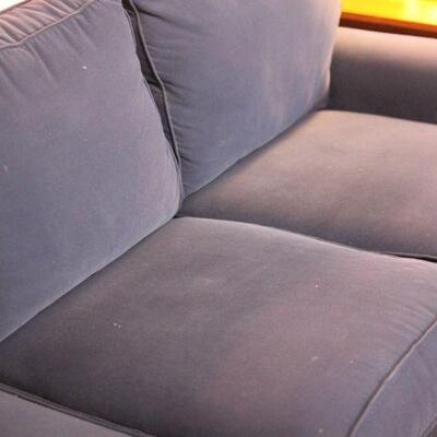 Lot 63 Ethan Allen Navy Blue Sofa 2'11"x7'1"x3'1"