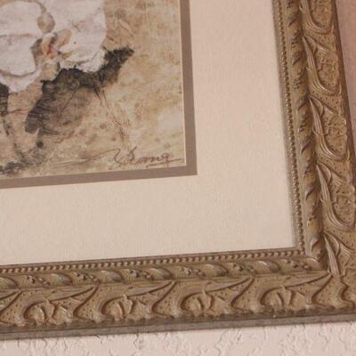 Lot 67 Framed Floral Art