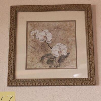 Lot 67 Framed Floral Art