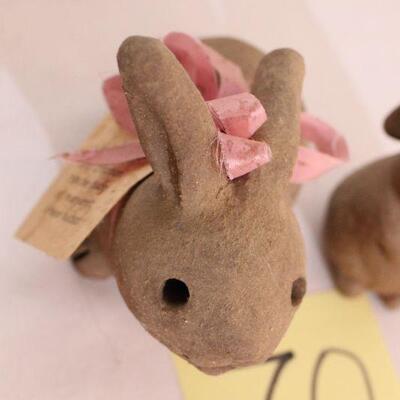Lot 70 Margaret Hudson Bunnies L-5" S-3"