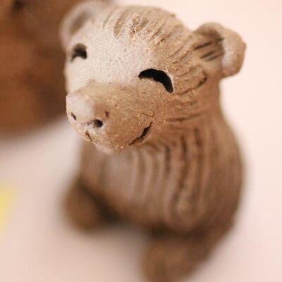 Lot 71 Margaret Hudson Owl & Bear L-6" S-3"