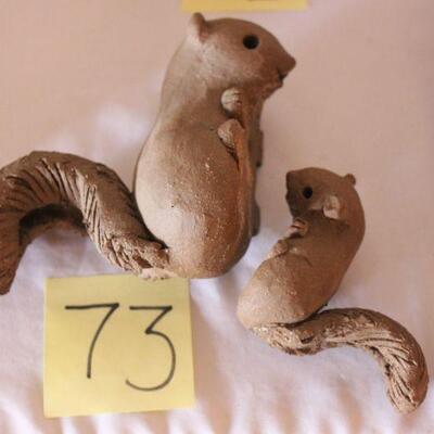 Lot 73 Margaret Hudson Pair of Squirrels 6"