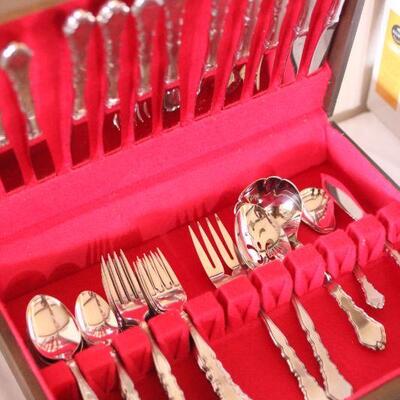 Lot 74 Community Stainless Oneida Flatware in Case 59pcs