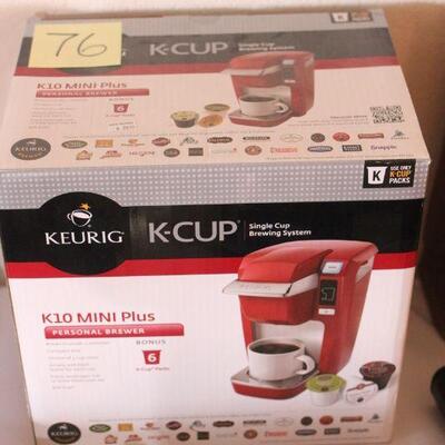 Lot 76 New In Box Keurig Coffee Maker 