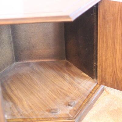 Lot 83 Hexagon Wood Vintage Side Table 1'8"x2'