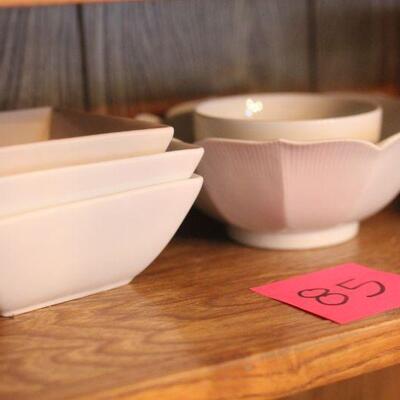 Lot 85 Ceramic White Dishes 18pcs