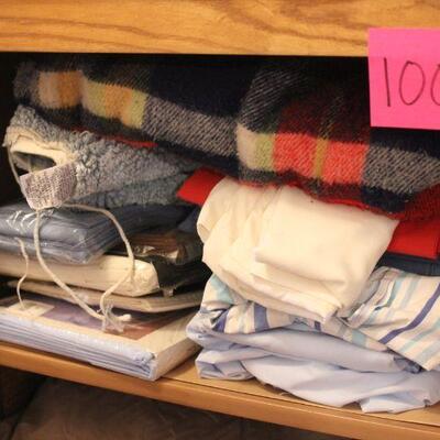 Lot 100 Contents of Linen Cupboard