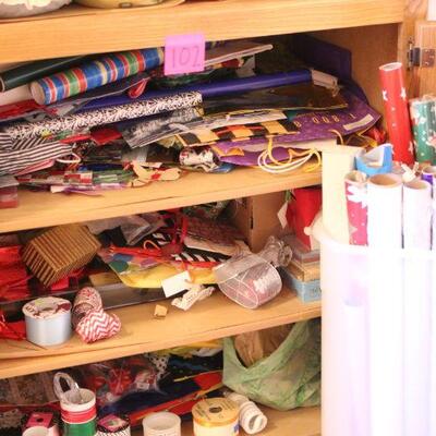 Lot 102 Contents of Gift Wrapping Cupboard