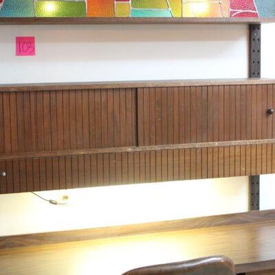 Lot 103 Mid Century Custom Built Desk w/ Lighted Display 7'4"x5'