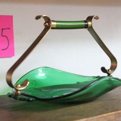 Lot 105 Paden City Cavalier Emerald Glo Bowl
