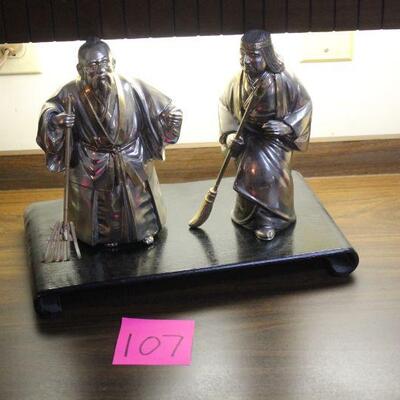 Lot 107 Two Metal Japanese Figurines