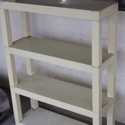 Lot 114 Yellow Storage Shelf 3'4"T Hard Plastic