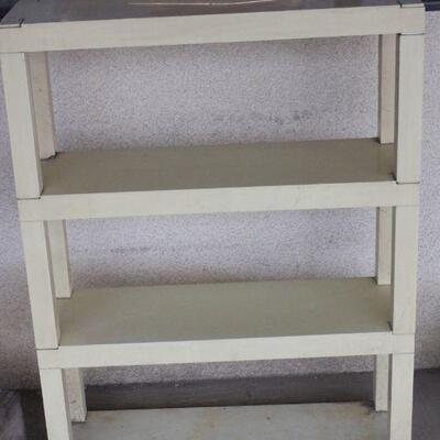Lot 114 Yellow Storage Shelf 3'4"T Hard Plastic