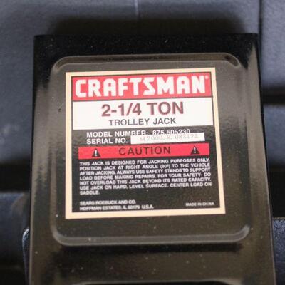 Lot 115 Craftsman 2 1/4 Ton Trolley Jack in Case