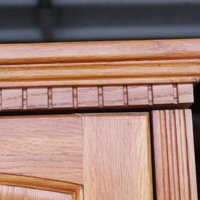 Lot 121 Oak Computer/Desk Cabinet 5'8"x3'10â€x20.5â€D