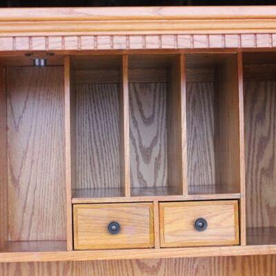 Lot 121 Oak Computer/Desk Cabinet 5'8"x3'10â€x20.5â€D