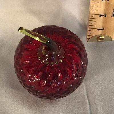 Lot 5 - Art Glass Strawberry Paperweight
