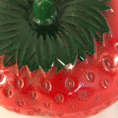 Lot 6 - Strawberry Glasbake Casserole, Grapes Dish, Strawberry Jam