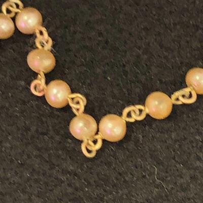 Lot 45 - Vintage Faux Pearl Sweater Clip Chain