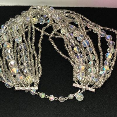 Lot 57 - Vintage Hattie Carnegie Multi-Strand Glass Bead Choker 