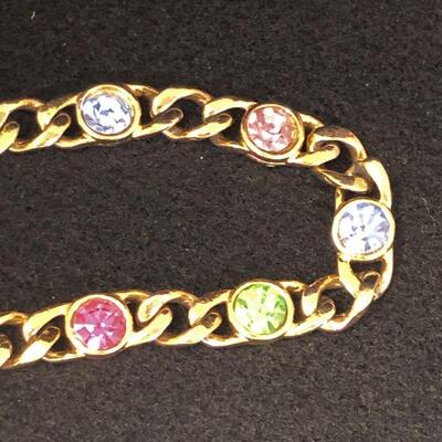 Lot 58 - Multi-Color Glass Stone Bracelet
