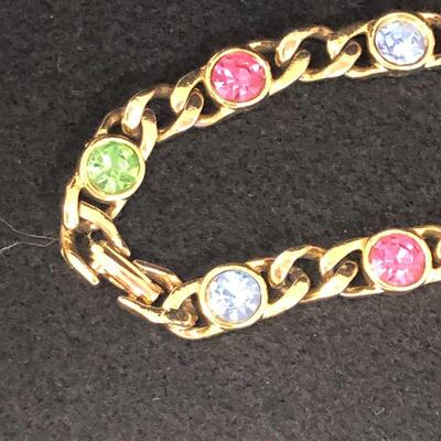 Lot 58 - Multi-Color Glass Stone Bracelet