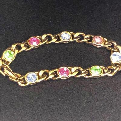 Lot 58 - Multi-Color Glass Stone Bracelet