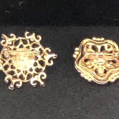 Lot 59 - Faux Pearl Filigree Brooches