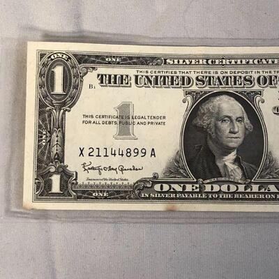 Lot 62 - 1957 B Blue Seal $1 Silver Certificate (Relisting)