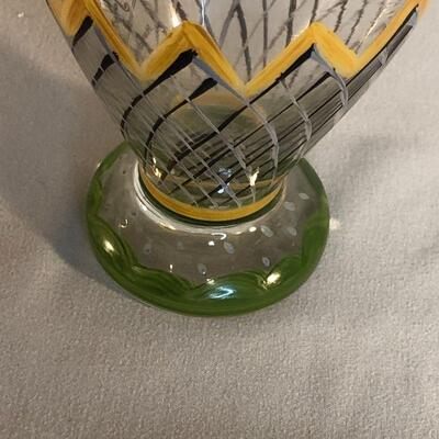 Lot 67- Hand Painted Vase by Tracy Porter