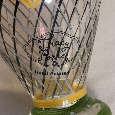 Lot 67- Hand Painted Vase by Tracy Porter