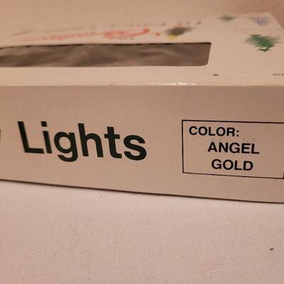 Lot 990: Vintage Golden Glow Angel String Lights TESTED A+ + Hallmark Christmas Ornaments 