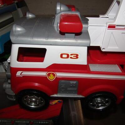 LOT 154  PAW PATROL TRUCK, AND LARGE FIRE TRUCK 