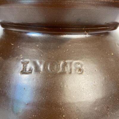 Lyons Stoneware Crock 