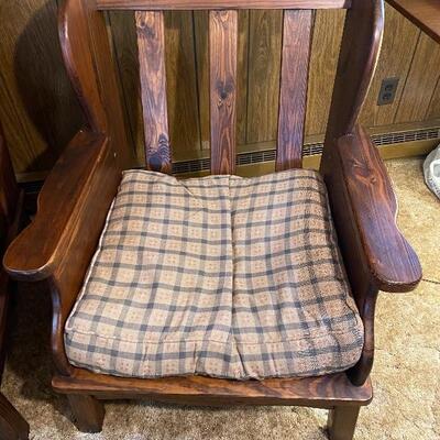 Vintage 6 Piece Solid Pine Living Room Den Sofa Love Seat End Table Coffee Table