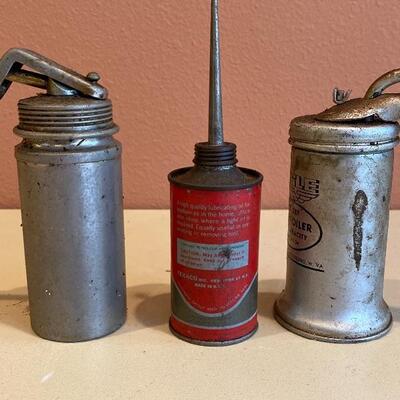 Set of 3 Vintage Oil Cans 