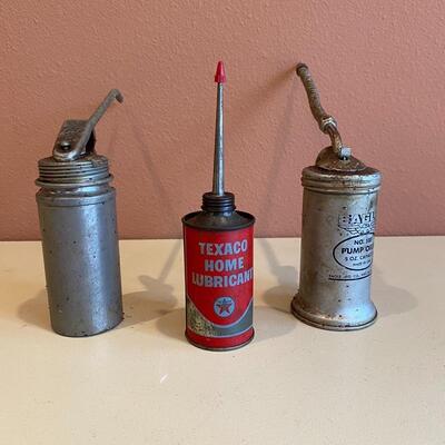 Set of 3 Vintage Oil Cans 