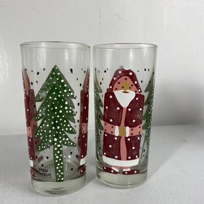 Droll Designs The Essex Collection Santa Claus Christmas Highball Tumblers