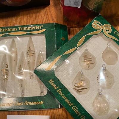 Lot of boxed Christmas ornaments