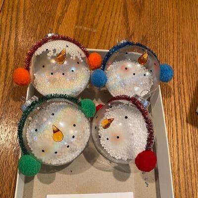 4 Snowman Ornaments
