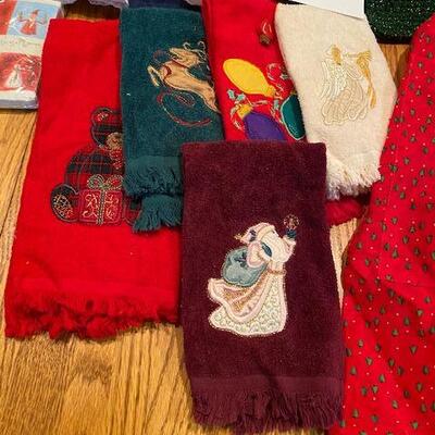 Lot of Christmas linens
