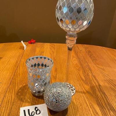 Lot of mirrored Glass Decor