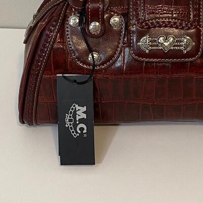 MC Genuine Leather Burgundy Purse - New With Tags 