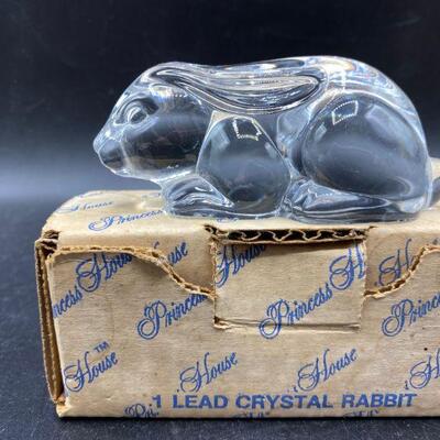 Princess House Lead Crystal Rabbit Figurine YD#010-1120-00042