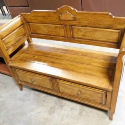 Gorgeous Solid Wood Bench Seat with Storage Drawers 48