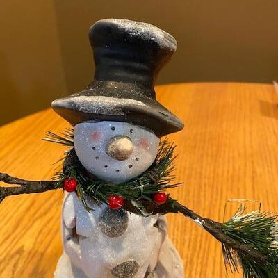 Snowman Candle Holder 