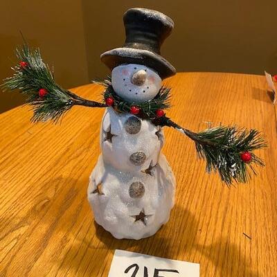 Snowman Candle Holder 
