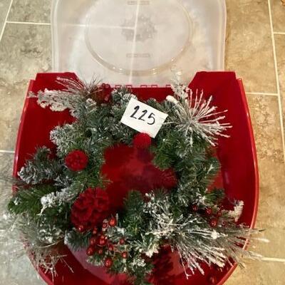 Winter Wreath with Wreath Case