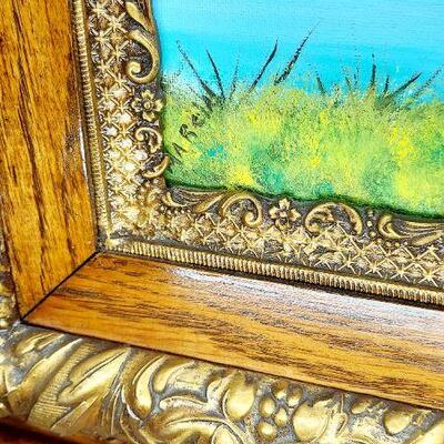 BEAUTIFUL OIL PAINTING W/ ORNATE FRAME 