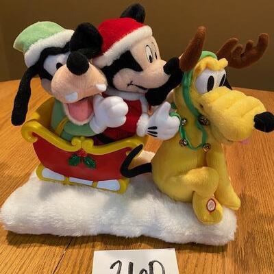Mickey and friends on a sled